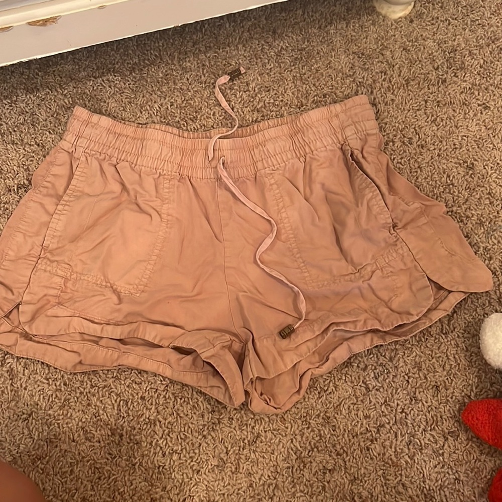 Salmon shorts. Barley worn